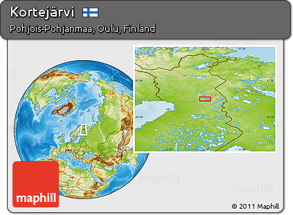 Physical Location Map of Kortejärvi