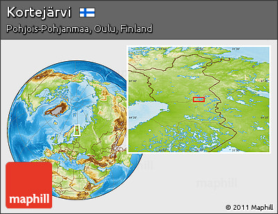 Physical Location Map of Kortejärvi