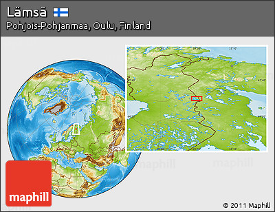Physical Location Map of Lämsä
