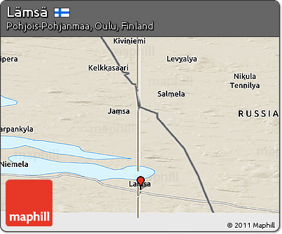 Shaded Relief Panoramic Map of Lämsä