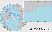 Gray Location Map of the area around 65° 57' 19" N, 32° 13' 30" W