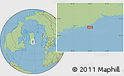 Savanna Style Location Map of the area around 65° 57' 19" N, 34° 46' 29" W