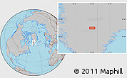 Gray Location Map of the area around 65° 57' 19" N, 44° 58' 30" W