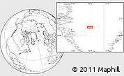 Blank Location Map of the area around 65° 57' 19" N, 46° 40' 29" W