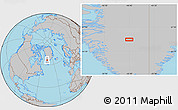 Gray Location Map of the area around 65° 57' 19" N, 46° 40' 29" W