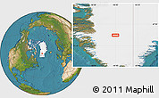 Satellite Location Map of the area around 65° 57' 19" N, 46° 40' 29" W