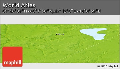 Physical Panoramic Map of the Area around 65° 57' 19" N, 47° 40' 29" E