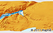 Political 3D Map of the area around 65° 57' 19" N, 51° 46' 29" W