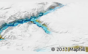 Satellite 3D Map of the area around 65° 57' 19" N, 51° 46' 29" W
