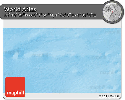 Physical 3D Map of the Area around 65° 57' 19" N, 5° 10' 30" E