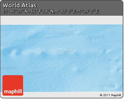 Physical 3D Map of the Area around 65° 57' 19" N, 5° 10' 30" E