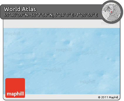 Physical 3D Map of the Area around 65° 57' 19" N, 6° 52' 30" E