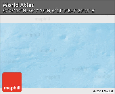 Physical 3D Map of the Area around 65° 57' 19" N, 6° 52' 30" E