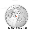 Outline Map of the Area around 65° 57' 19" N, 8° 25' 30" W, rectangular outline