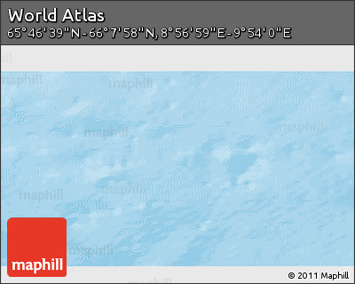 Physical 3D Map of the Area around 65° 57' 19" N, 9° 25' 30" E