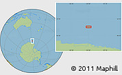 Savanna Style Location Map of the area around 65° 6' 3" S, 153° 55' 30" E