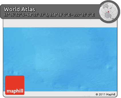 Physical 3D Map of the Area around 65° 6' 3" S, 154° 46' 30" E