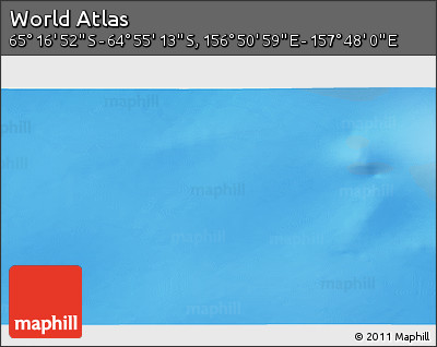 Physical 3D Map of the Area around 65° 6' 3" S, 157° 19' 29" E
