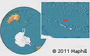 Satellite Location Map of the area around 65° 6' 3" S, 163° 16' 30" E