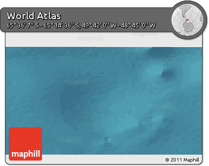 Satellite 3D Map of the Area around 65° 25' 22" S, 49° 13' 30" W