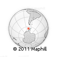 Outline Map of the Area around 65° 25' 22" S, 75° 34' 29" W, rectangular outline