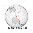 Outline Map of the Area around 65° 44' 34" S, 158° 10' 30" E, rectangular outline