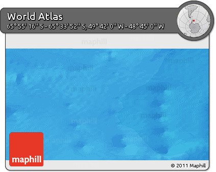 Political 3D Map of the Area around 65° 44' 34" S, 49° 13' 30" W