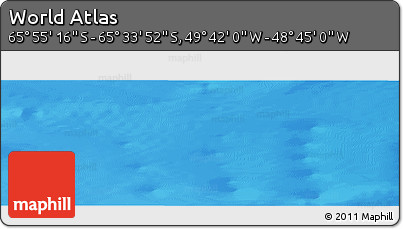 Shaded Relief Panoramic Map of the Area around 65° 44' 34" S, 49° 13' 30" W
