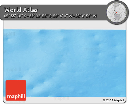 Physical 3D Map of the Area around 65° 44' 34" S, 52° 37' 30" W