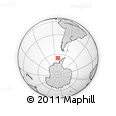 Outline Map of the Area around 65° 44' 34" S, 81° 31' 30" W, rectangular outline