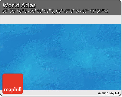 Physical 3D Map of the Area around 65° 44' 34" S, 85° 46' 30" W