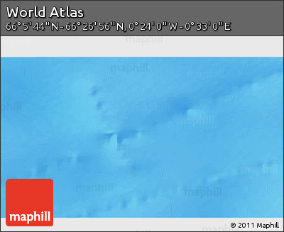 Physical 3D Map of the Area around 66° 16' 20" N, 0° 4' 30" E