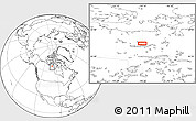 Blank Location Map of the area around 66° 16' 20" N, 100° 13' 29" W