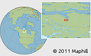 Savanna Style Location Map of the area around 66° 16' 20" N, 107° 52' 30" W
