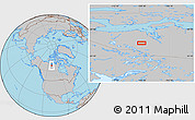 Gray Location Map of the area around 66° 16' 20" N, 109° 34' 29" W