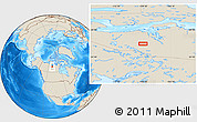 Shaded Relief Location Map of the area around 66° 16' 20" N, 109° 34' 29" W