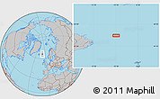 Gray Location Map of the area around 66° 16' 20" N, 10° 7' 30" W