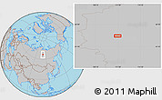 Gray Location Map of the area around 66° 16' 20" N, 111° 25' 30" E