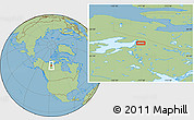 Savanna Style Location Map of the area around 66° 16' 20" N, 117° 13' 29" W
