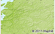 Physical Map of the area around 66° 16' 20" N, 117° 13' 29" W