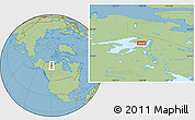 Savanna Style Location Map of the area around 66° 16' 20" N, 118° 55' 30" W