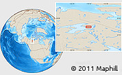 Shaded Relief Location Map of the area around 66° 16' 20" N, 118° 55' 30" W