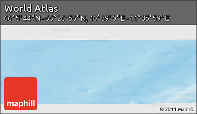 Physical Panoramic Map of the Area around 66° 16' 20" N, 11° 7' 30" E