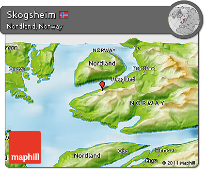 Physical 3D Map of Skogsheim