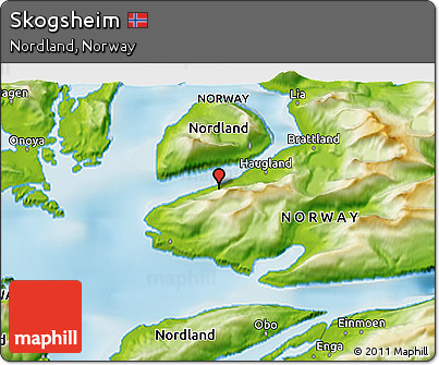 Physical 3D Map of Skogsheim