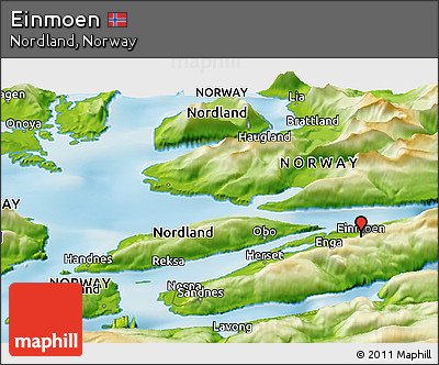 Physical Panoramic Map of Einmoen