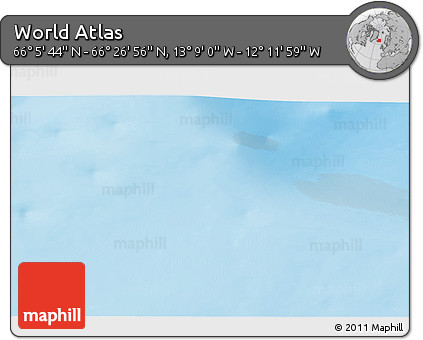 Physical 3D Map of the Area around 66° 16' 20" N, 12° 40' 30" W
