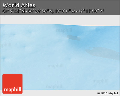 Physical 3D Map of the Area around 66° 16' 20" N, 12° 40' 30" W