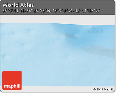 Physical 3D Map of the Area around 66° 16' 20" N, 12° 40' 30" W