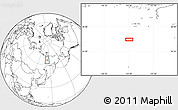 Blank Location Map of the area around 66° 16' 20" N, 143° 43' 29" E